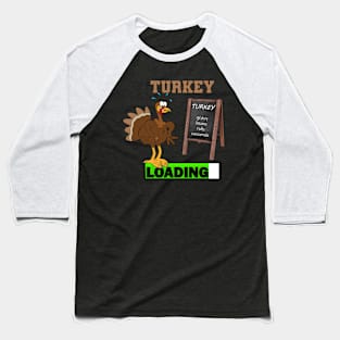 Funny Stressed Turkey Thanksgiving Day Dinner Baseball T-Shirt